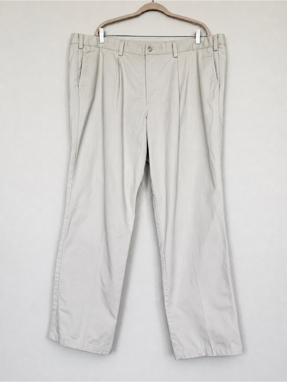 VTG 90s Y2K Dockers Original Khaki Pleated Pants W46 L34 Beige Streetwear